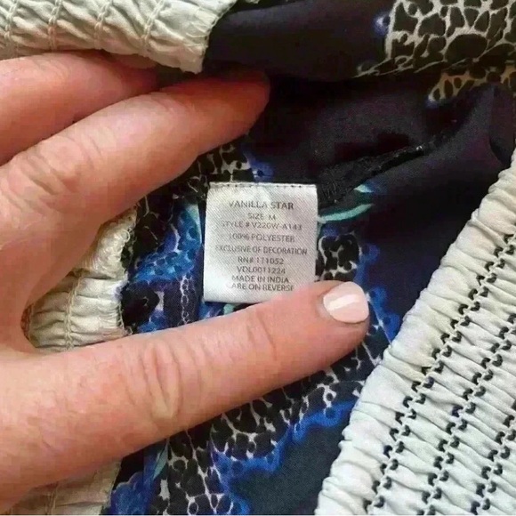 Vanilla Star Blue and Black Wide Leg Pants - Picture 5 of 6